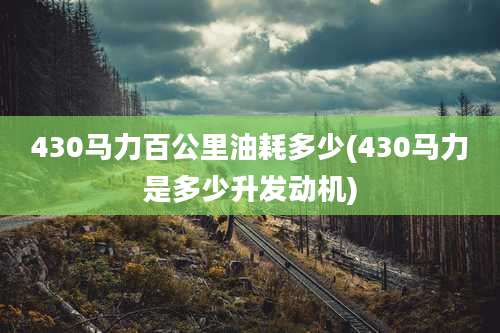 430马力百公里油耗多少(430马力是多少升发动机)