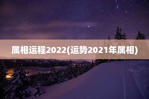 属相运程2022(运势2021年属相)