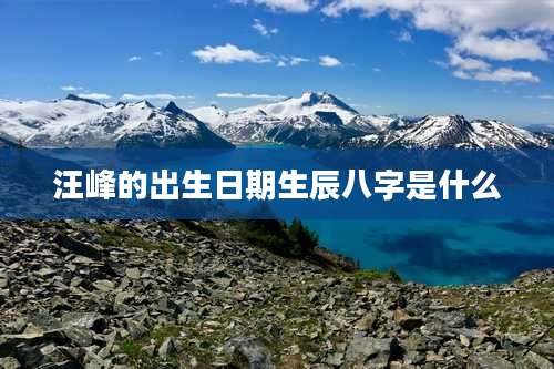 汪峰的出生日期生辰八字是什么