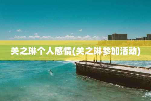 关之琳个人感情(关之琳参加活动)