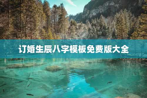 订婚生辰八字模板免费版大全