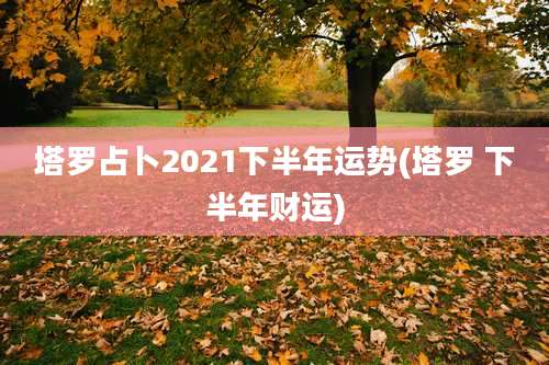 塔罗占卜2021下半年运势(塔罗 下半年财运)