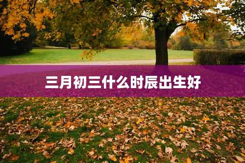 三月初三什么时辰出生好