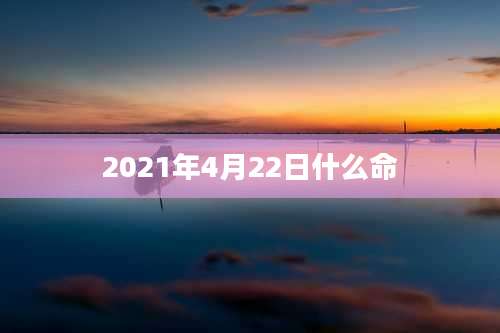 2021年4月22日什么命