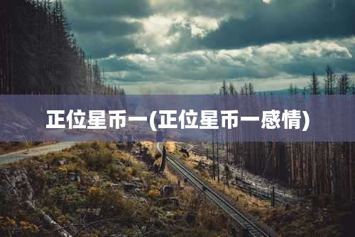 正位星币一(正位星币一感情)