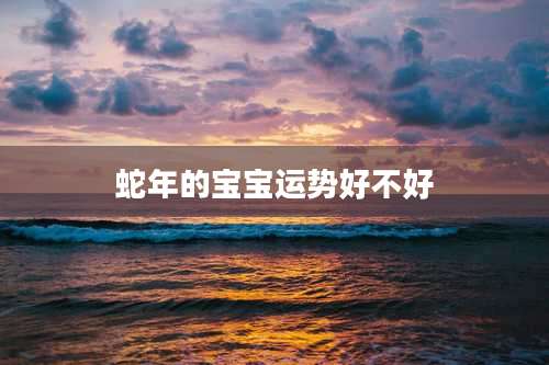 蛇年的宝宝运势好不好