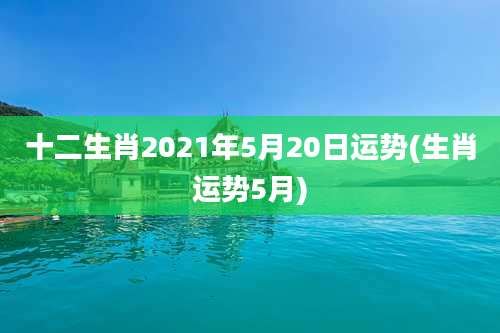 十二生肖2021年5月20日运势(生肖运势5月)
