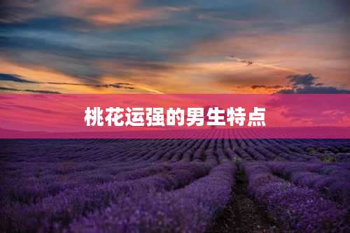 桃花运强的男生特点
