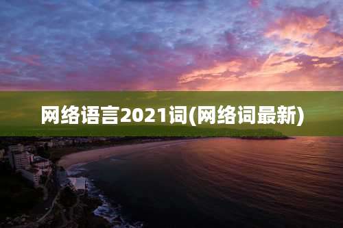 网络语言2021词(网络词最新)