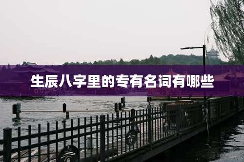 生辰八字里的专有名词有哪些