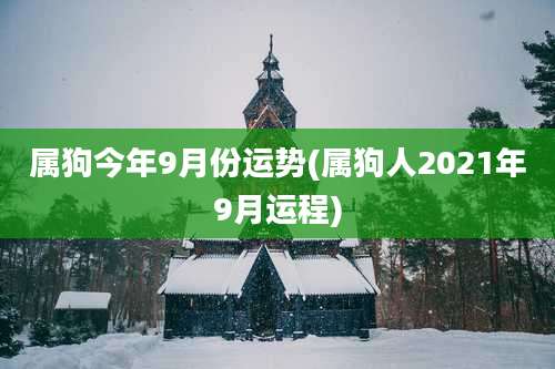 属狗今年9月份运势(属狗人2021年9月运程)