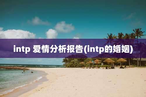 intp 爱情分析报告(intp的婚姻)