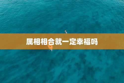 属相相合就一定幸福吗
