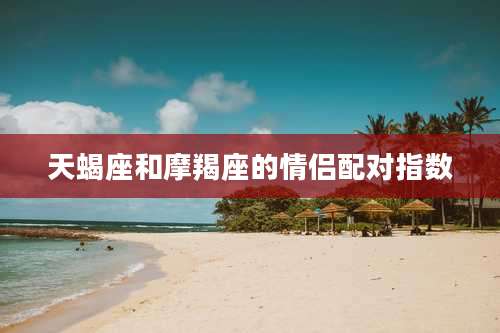 天蝎座和摩羯座的情侣配对指数