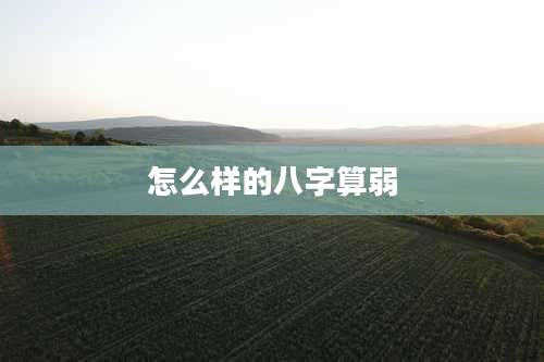 怎么样的八字算弱