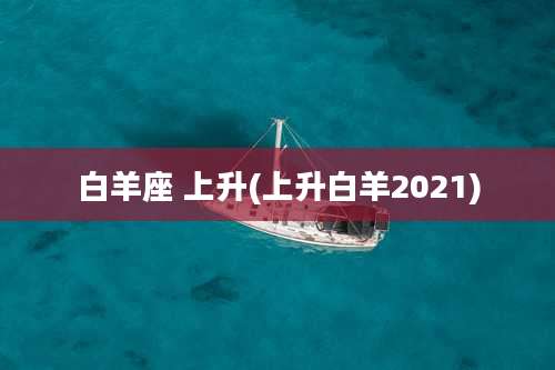 白羊座 上升(上升白羊2021)