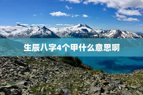 生辰八字4个甲什么意思啊