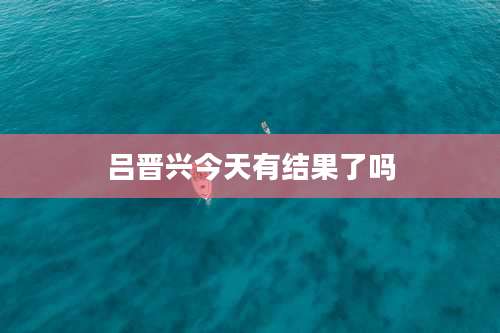 吕晋兴今天有结果了吗