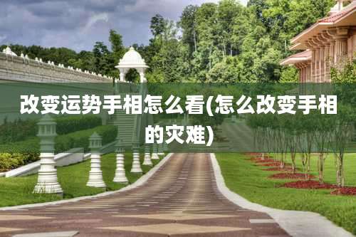 改变运势手相怎么看(怎么改变手相的灾难)