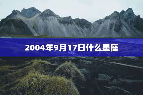 2004年9月17日什么星座