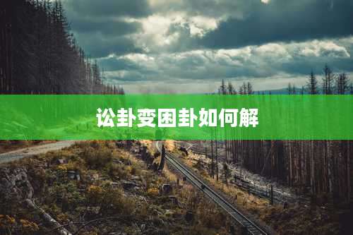 讼卦变困卦如何解