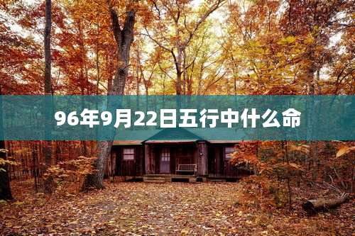 96年9月22日五行中什么命
