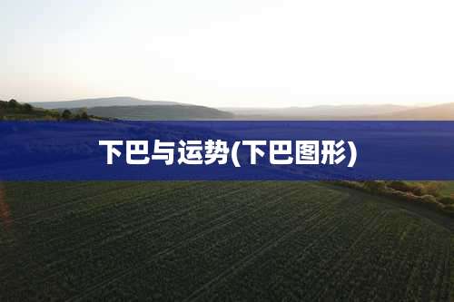 下巴与运势(下巴图形)