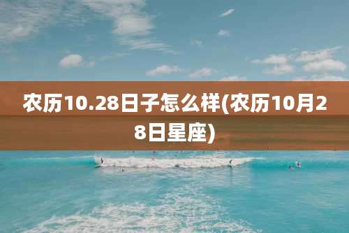 农历10.28日子怎么样(农历10月28日星座)