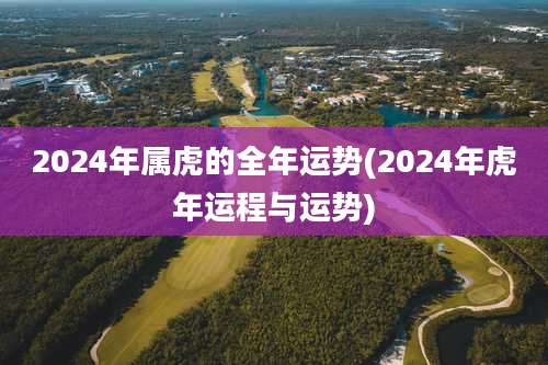 2024年属虎的全年运势(2024年虎年运程与运势)