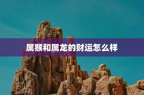 属猴和属龙的财运怎么样