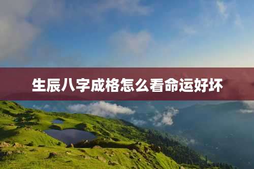 生辰八字成格怎么看命运好坏
