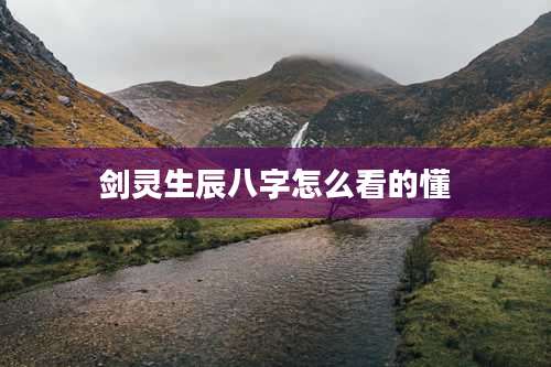 剑灵生辰八字怎么看的懂