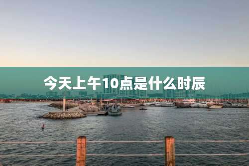 今天上午10点是什么时辰