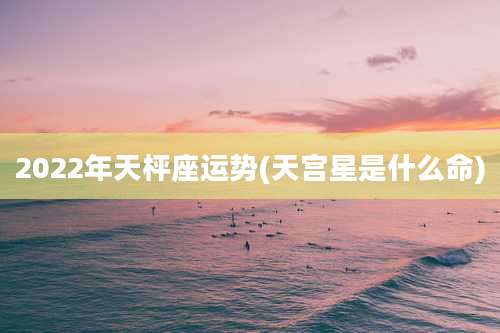 2022年天枰座运势(天宫星是什么命)