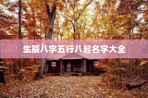 生辰八字五行八起名字大全