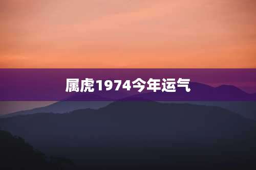属虎1974今年运气