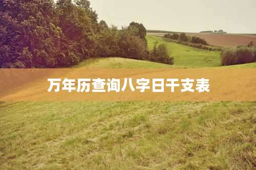 万年历查询八字日干支表
