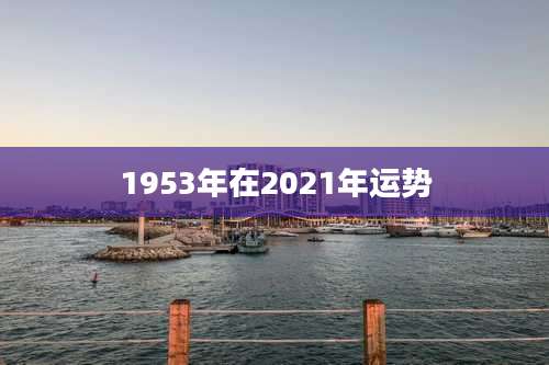 1953年在2021年运势