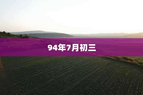 94年7月初三