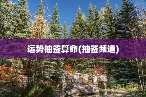 运势抽签算命(抽签频道)