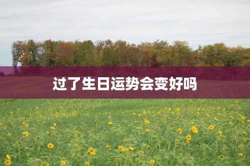 过了生日运势会变好吗