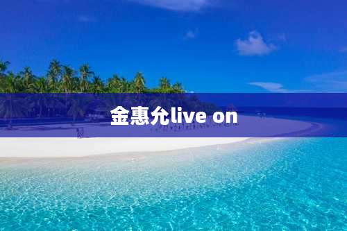金惠允live on