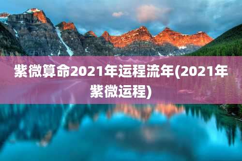 紫微算命2021年运程流年(2021年紫微运程)