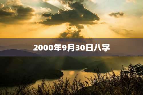 2000年9月30日八字