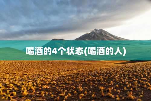 喝酒的4个状态(喝酒的人)