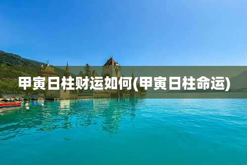 甲寅日柱财运如何(甲寅日柱命运)