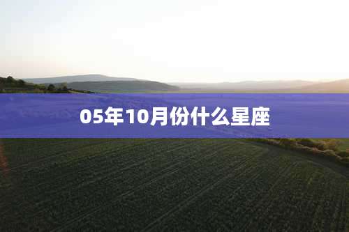 05年10月份什么星座