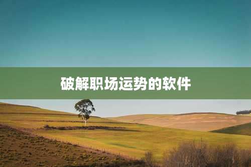 破解职场运势的软件