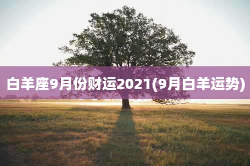 白羊座9月份财运2021(9月白羊运势)
