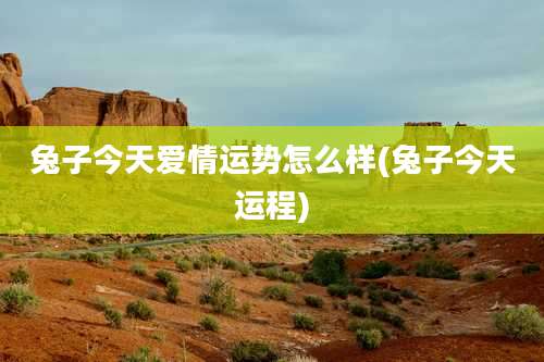 兔子今天爱情运势怎么样(兔子今天运程)